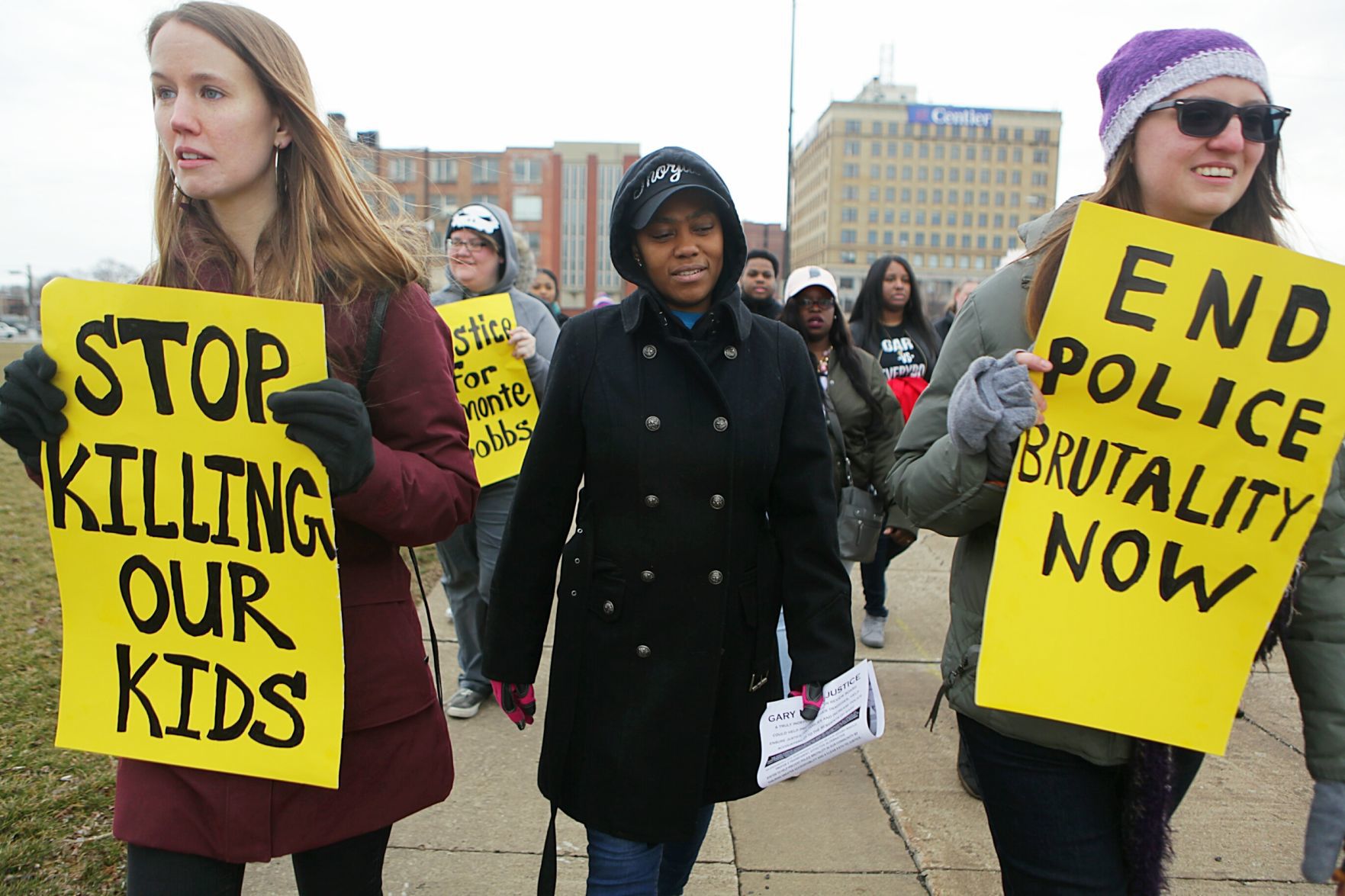 Black Lives Matter protest Gary police killing of Kemonte Cobbs
